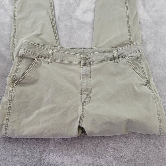 Old Navy Womens Pants 18 Plus Cropped Green Zip Fly Pockets Cotton Blend GRE26E - Picture 3 of 9
